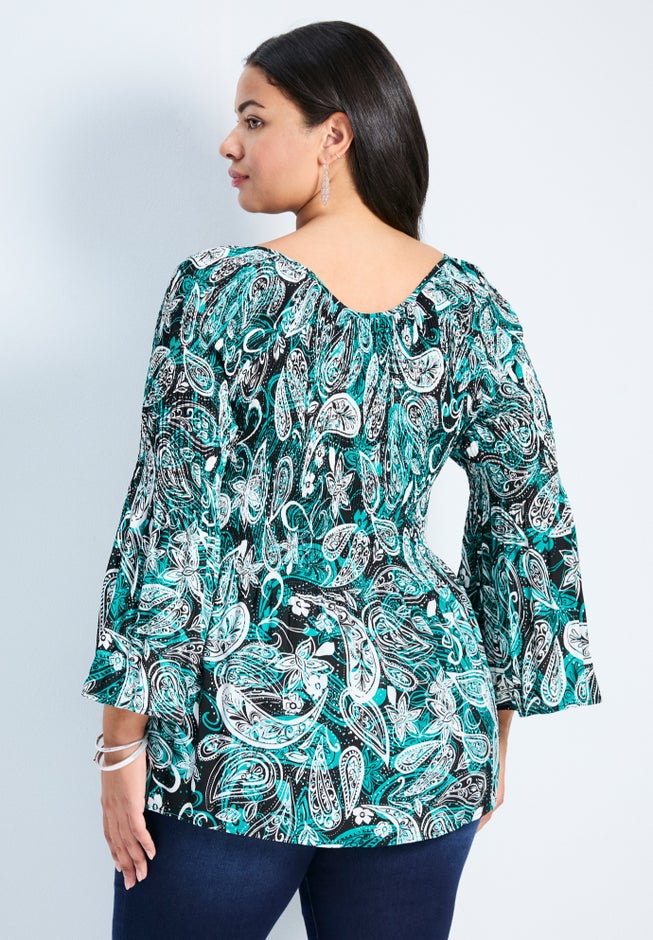 Fairview Keyhole Pleat Blouse image number 1