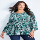 Fairview Keyhole Pleat Blouse image number null