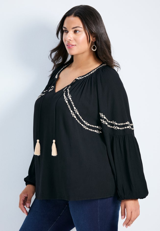 Isabelle Embroidered Top image number 2