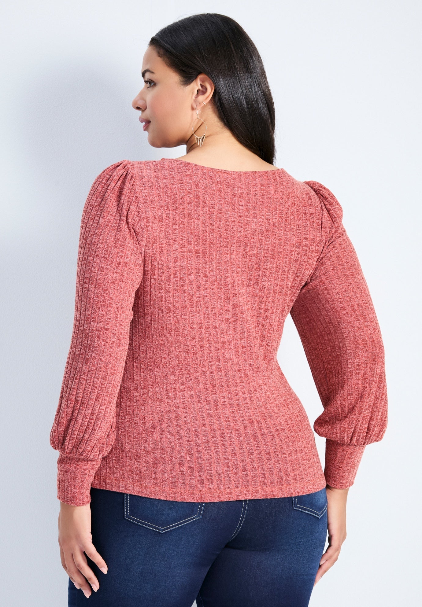 Jessica Rib Hacci Knit Top image number 1