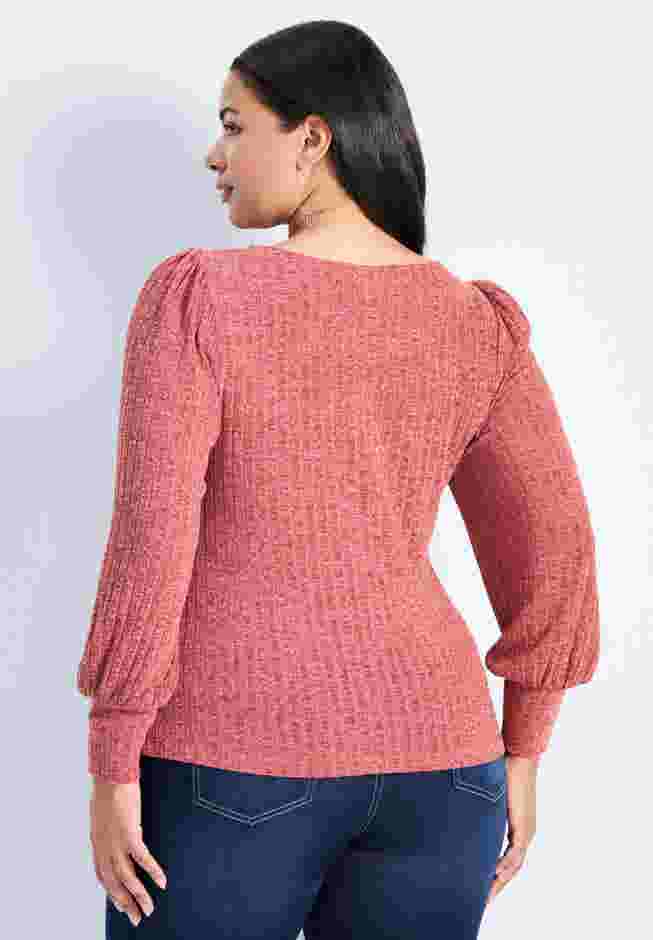 Jessica Rib Hacci Knit Top image number 1