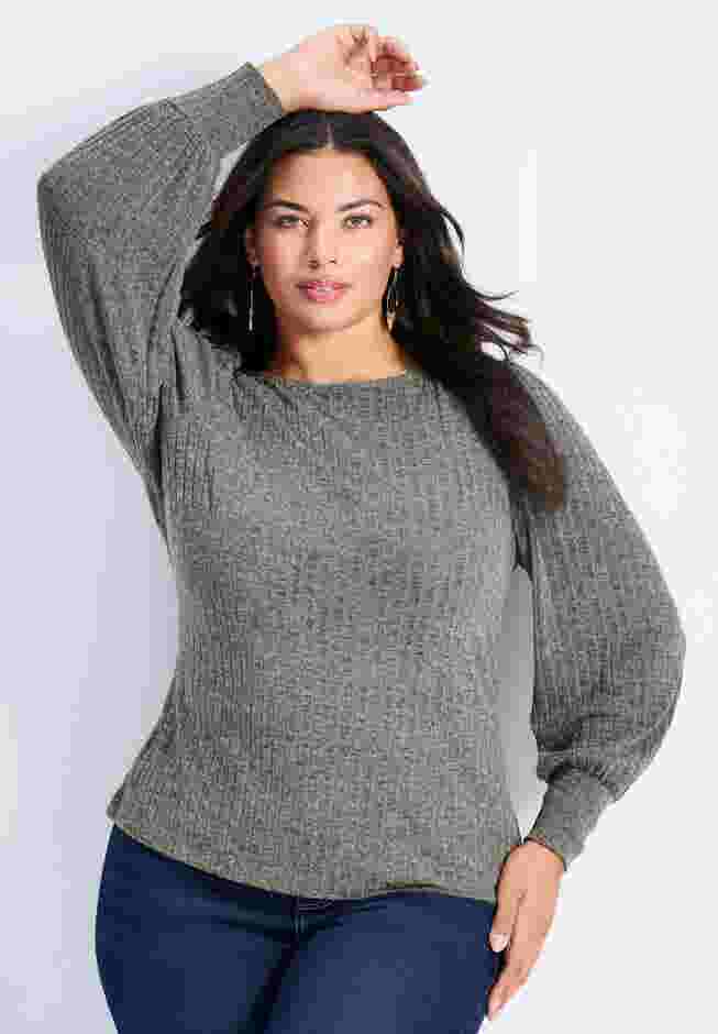 Jessica Rib Hacci Knit Top image number 0