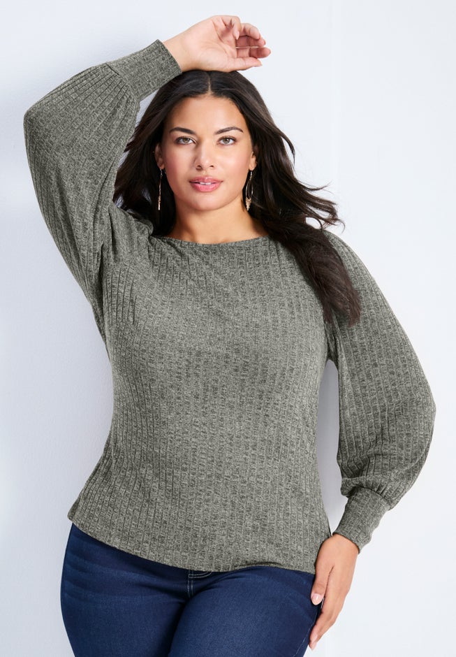 Jessica Rib Hacci Knit Top image number 0