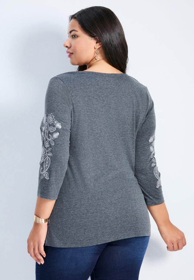 Casey Embroidered Top image number 1