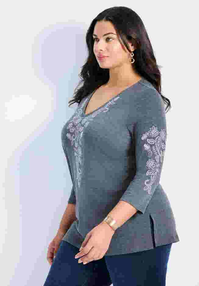 Casey Embroidered Top image number 2