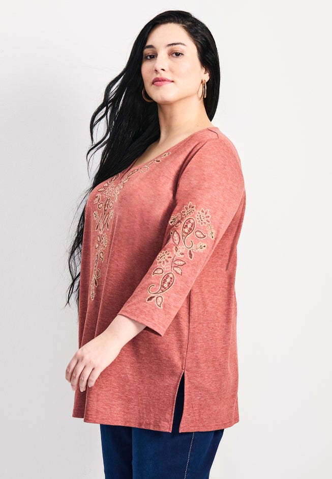 Casey Embroidered Top image number 2