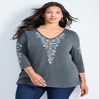Casey Embroidered Top image number null