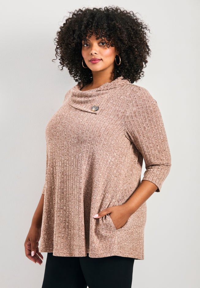 Miley Rib Hacci Button Tunic image number 2