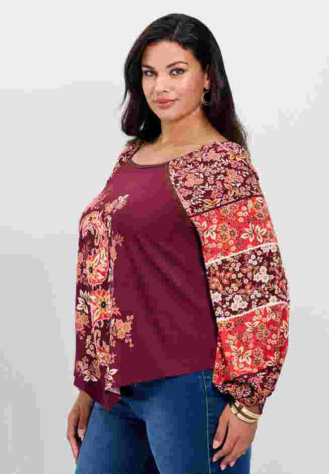 Nichola Scarf Print Top image number 2