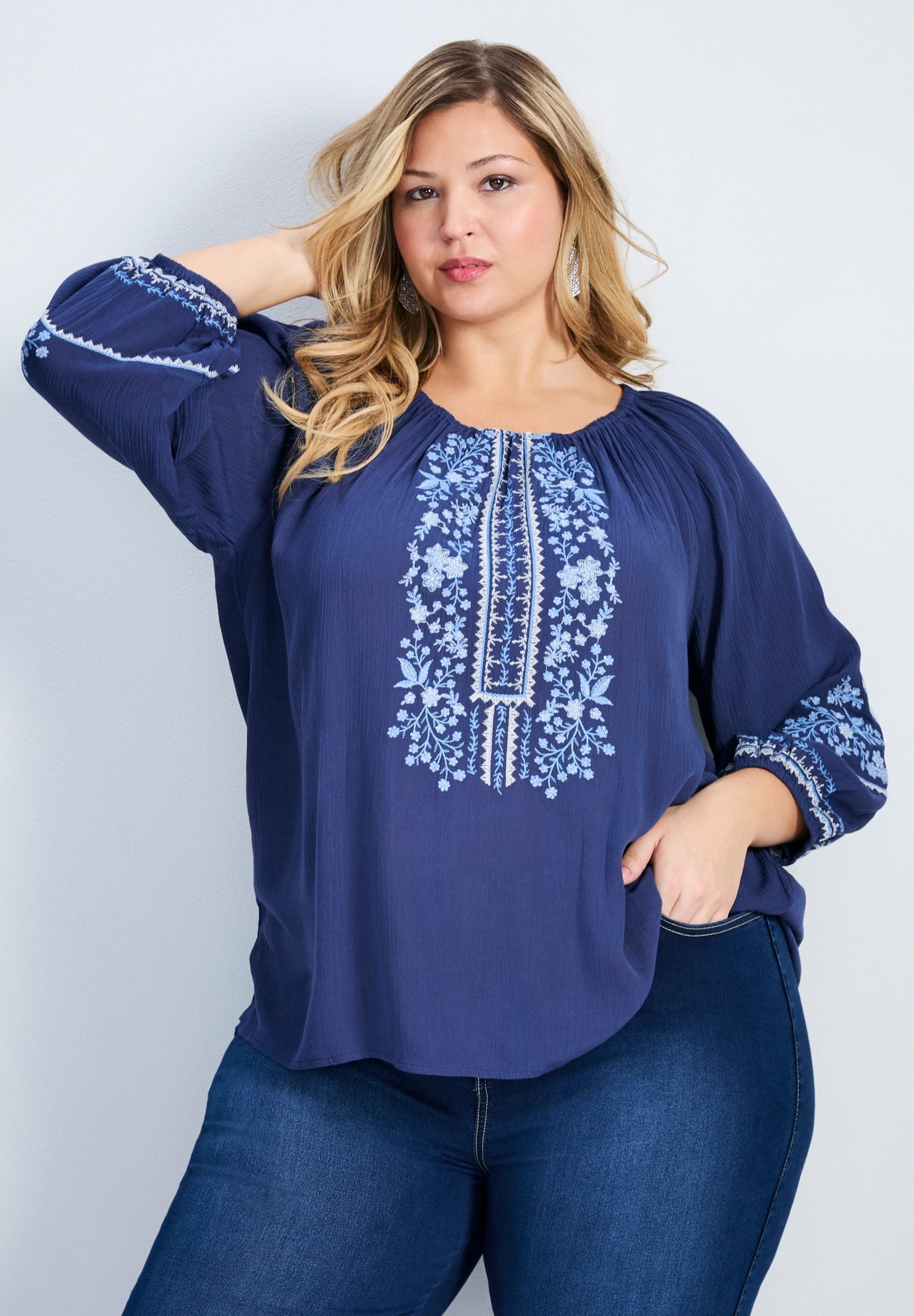 Anna Embroidery Detail Top image number 0