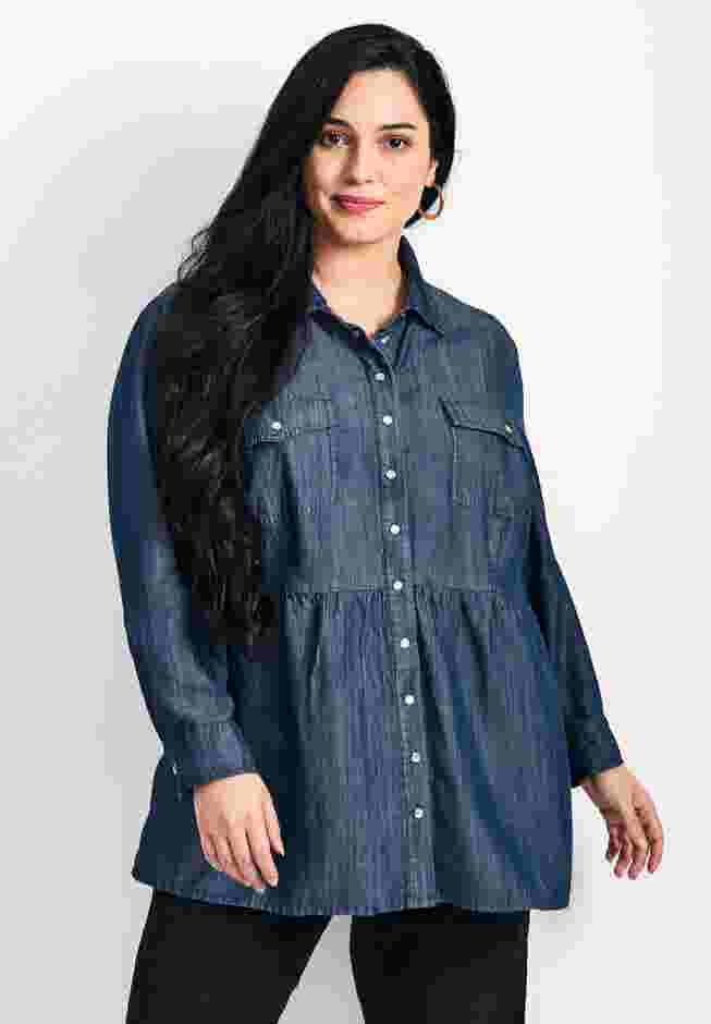 Denim Tiered Shirt image number 0