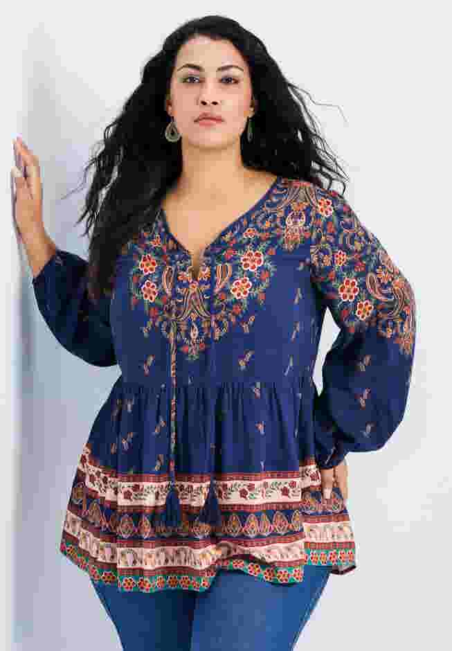 Kiani Boho Print Tunic image number 0