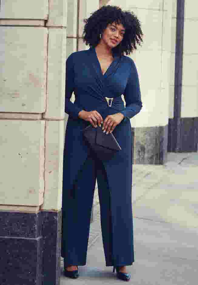 Glamour Wrap Front Jumpsuit image number 3