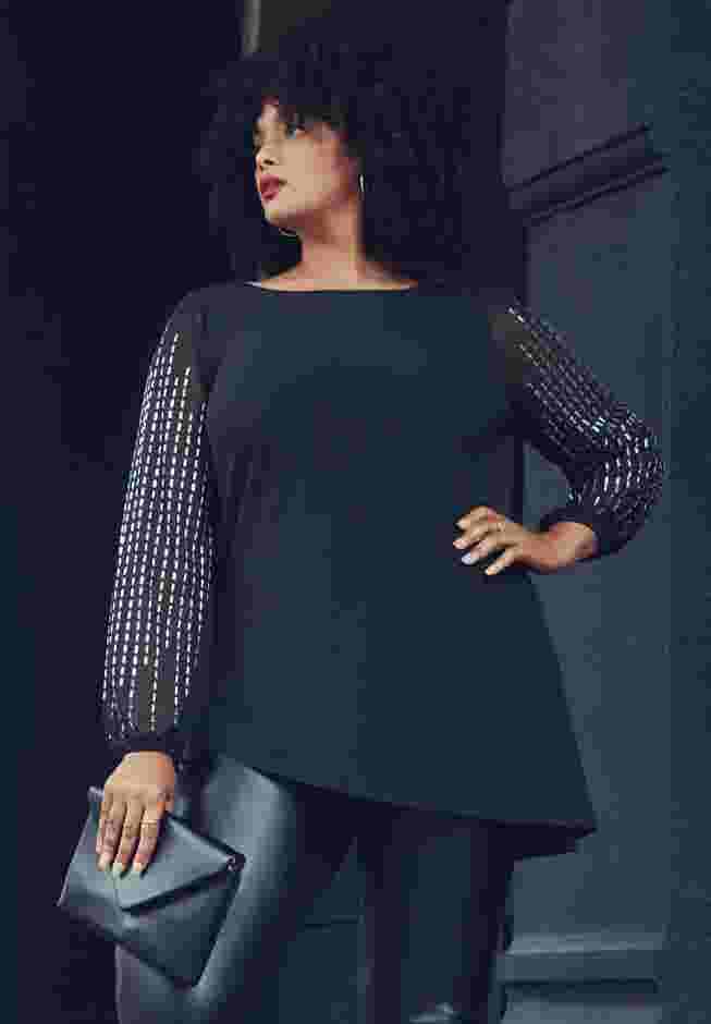 Glitz Emblsh Slv Tunic image number 4