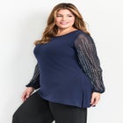 Glitz Embellished Sleeve Tunic image number null