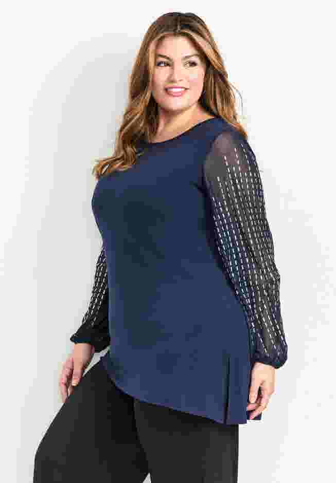 Glitz Emblsh Slv Tunic image number 2