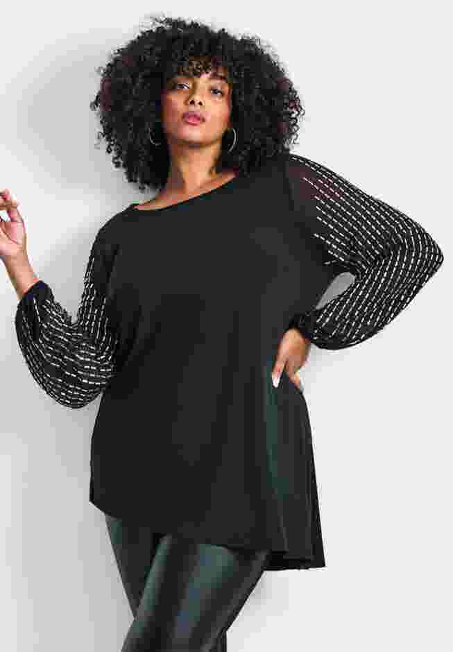 Glitz Emblsh Slv Tunic image number 0