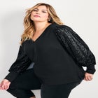 Glam Sequin Sleeve Top image number null