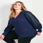 Glam Sequin Sleeve Top image number null