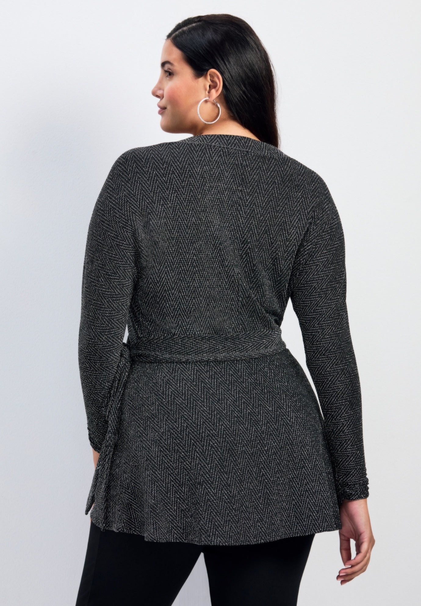 Glamour Sparkle Wrap Top image number 1