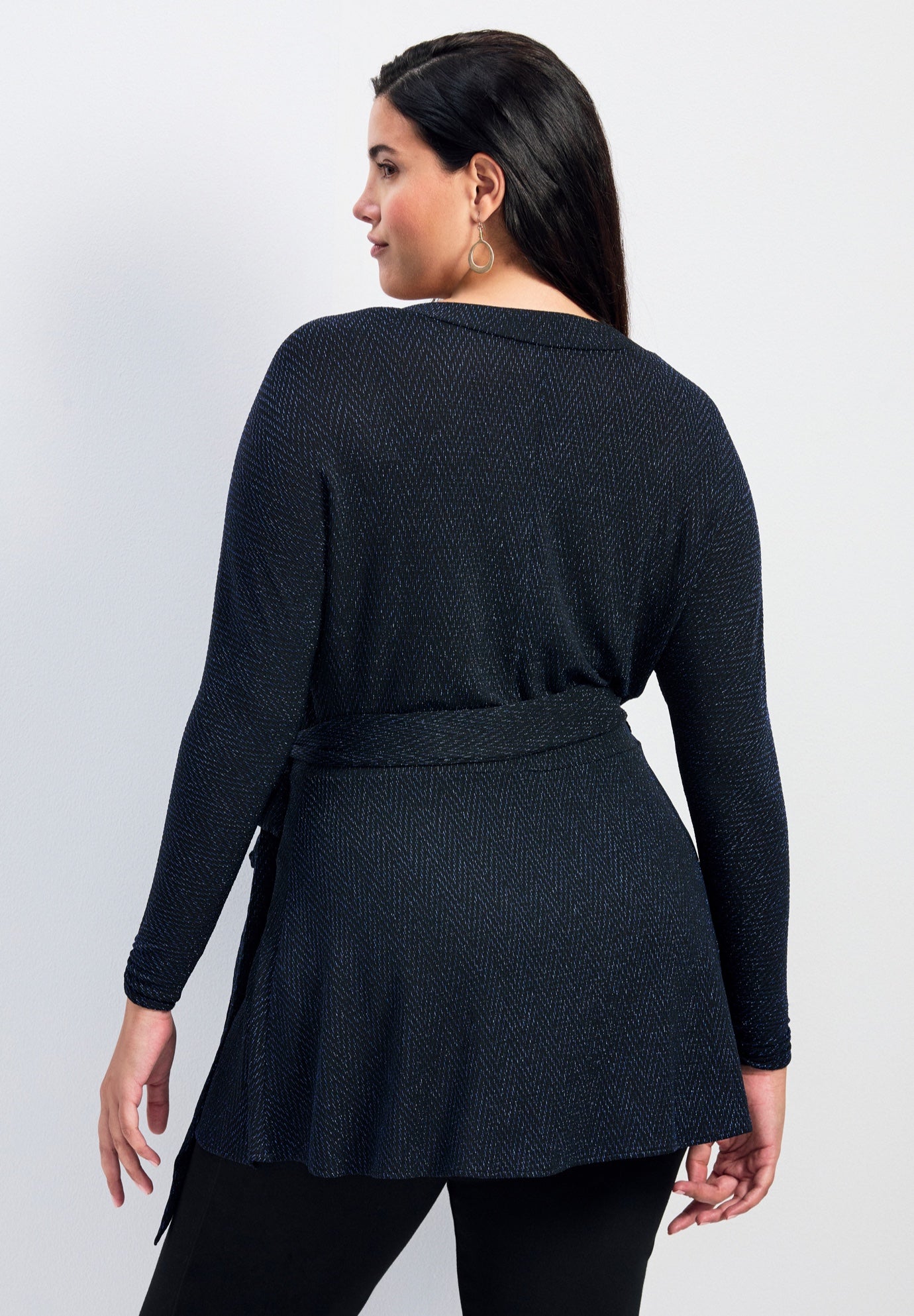 Glamour Sparkle Wrap Top image number 1