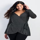 Glamour Sparkle Wrap Top image number null