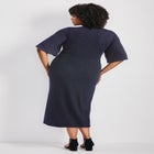 Nala Metallic Mock Wrap Dress image number null