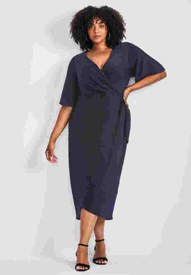 Nala Metallic Mock Wrap Dress image number 0