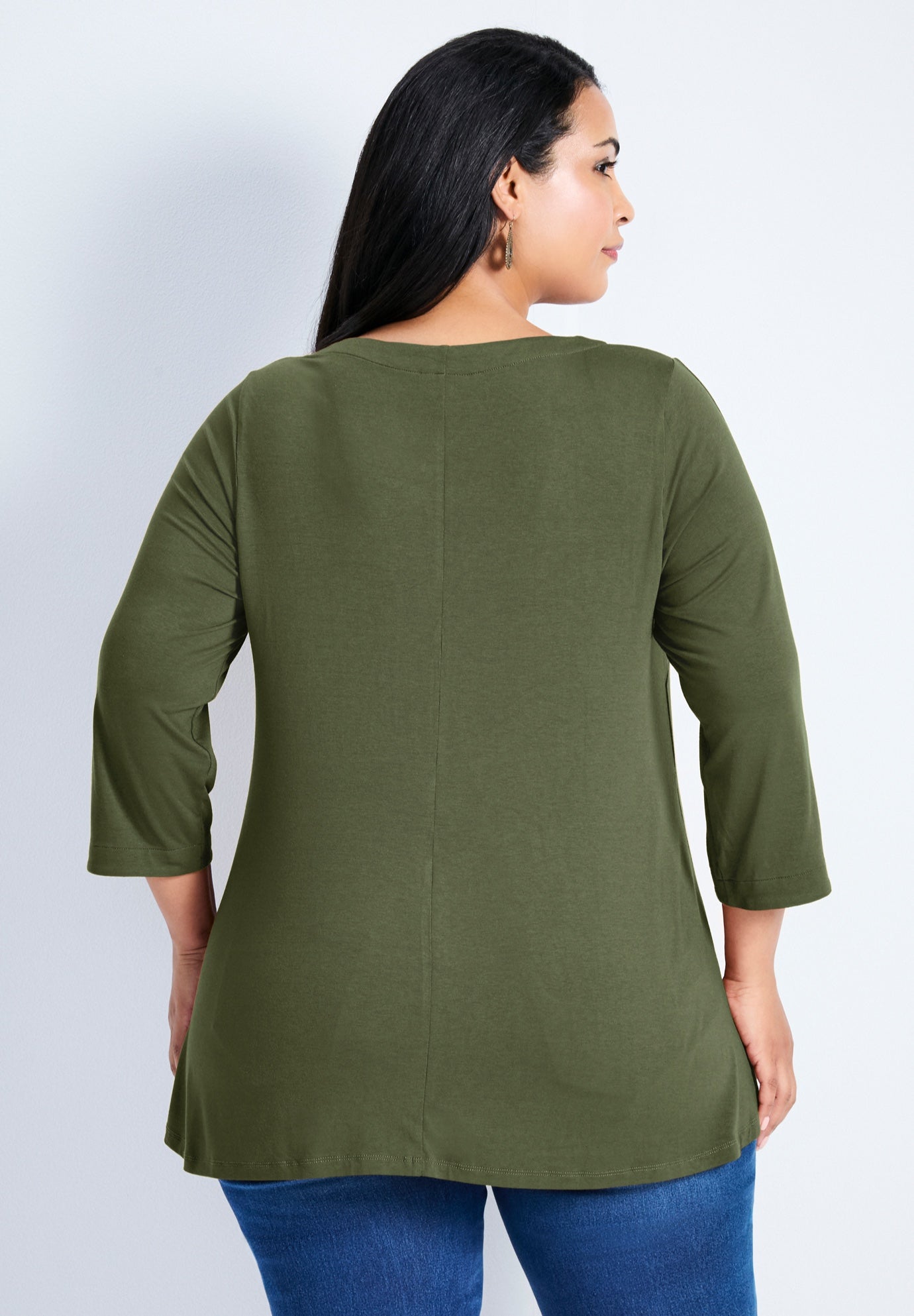 Sabrina Btn Dtl 3/4 Slv Top image number 1