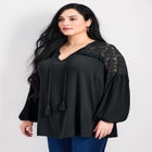 Marcie Lace Yoke Long Sleeve Top image number null
