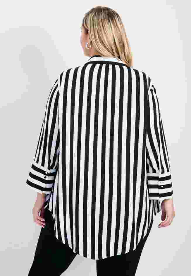 Linear Longline Stripe Shirt image number 1
