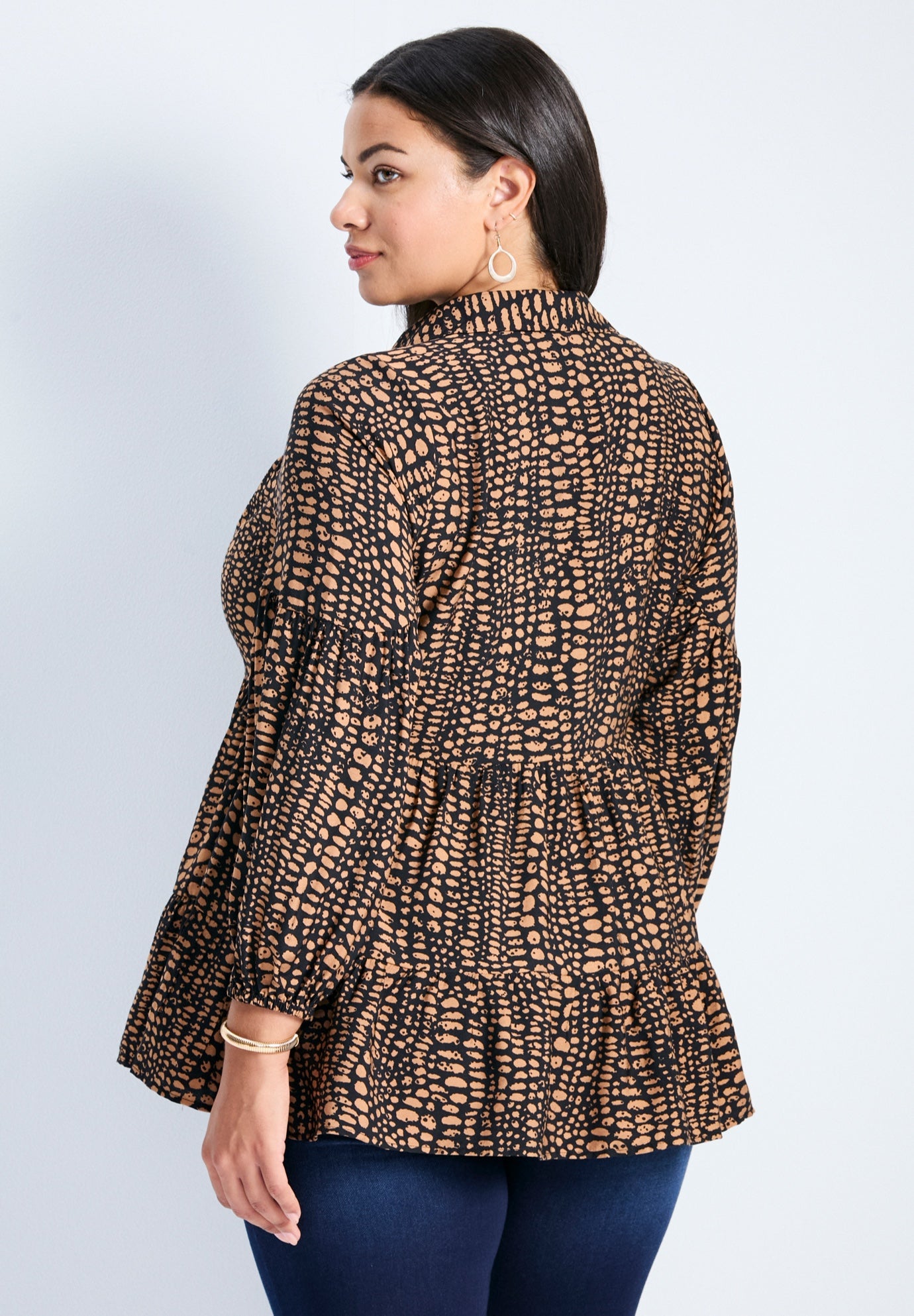 Flora Blouson Tiered Tunic image number 1