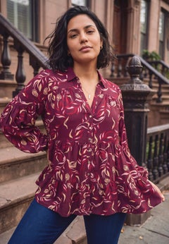 Flora Blouson Tiered Tunic
