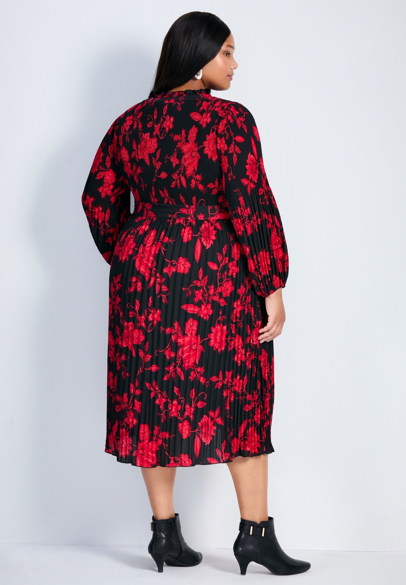 Liana Pleated Blouson Sleeve Dress image number 1