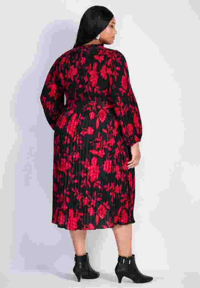 Liana Pleated Blouson Sleeve Dress image number 1