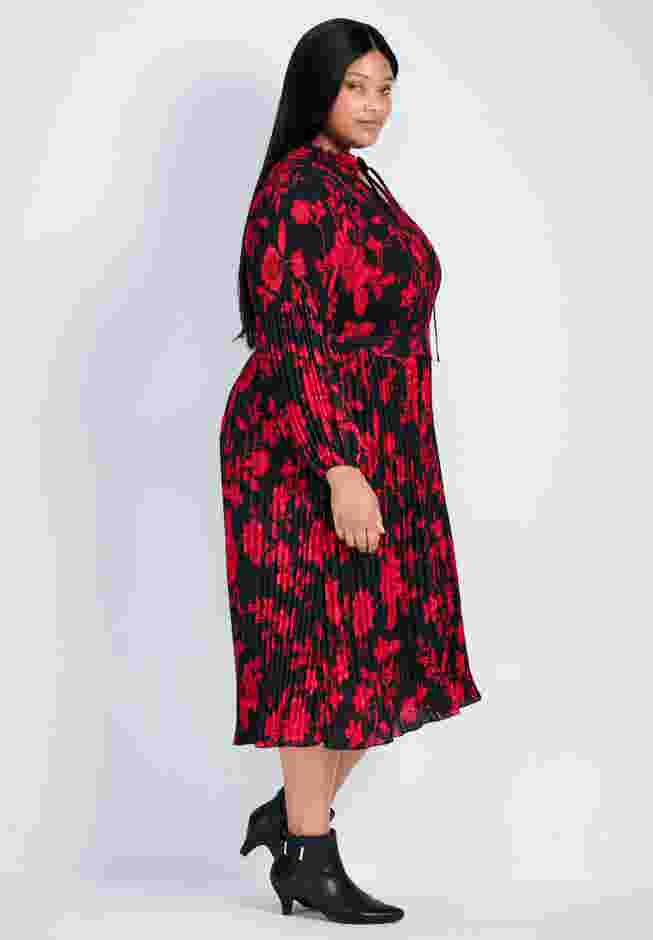 Liana Pleated Blouson Sleeve Dress image number 2