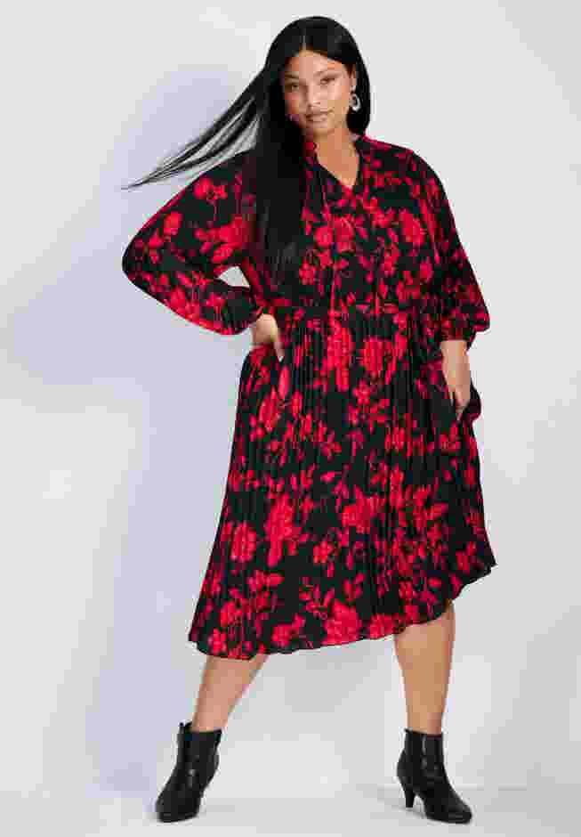Liana Pleated Blouson Sleeve Dress image number 0