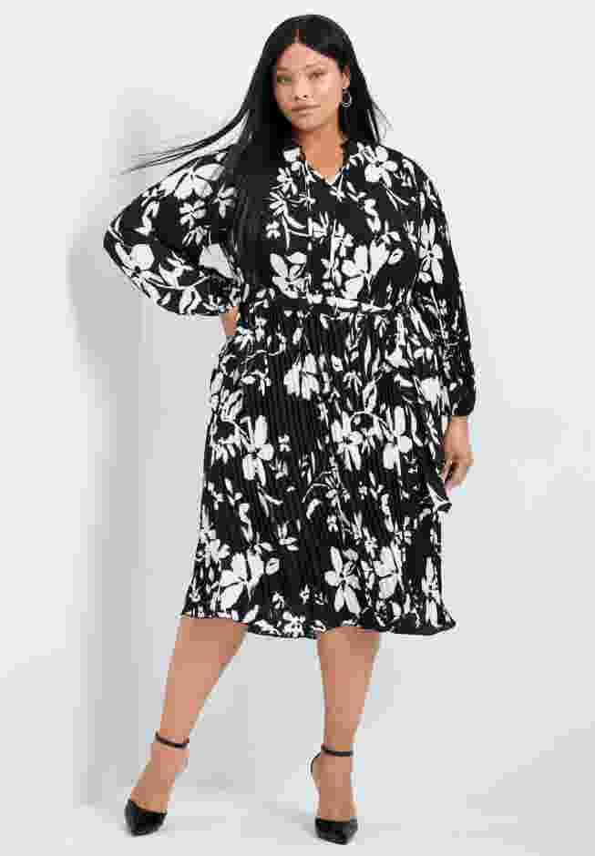 Liana Pleated Blouson Sleeve Dress image number 0