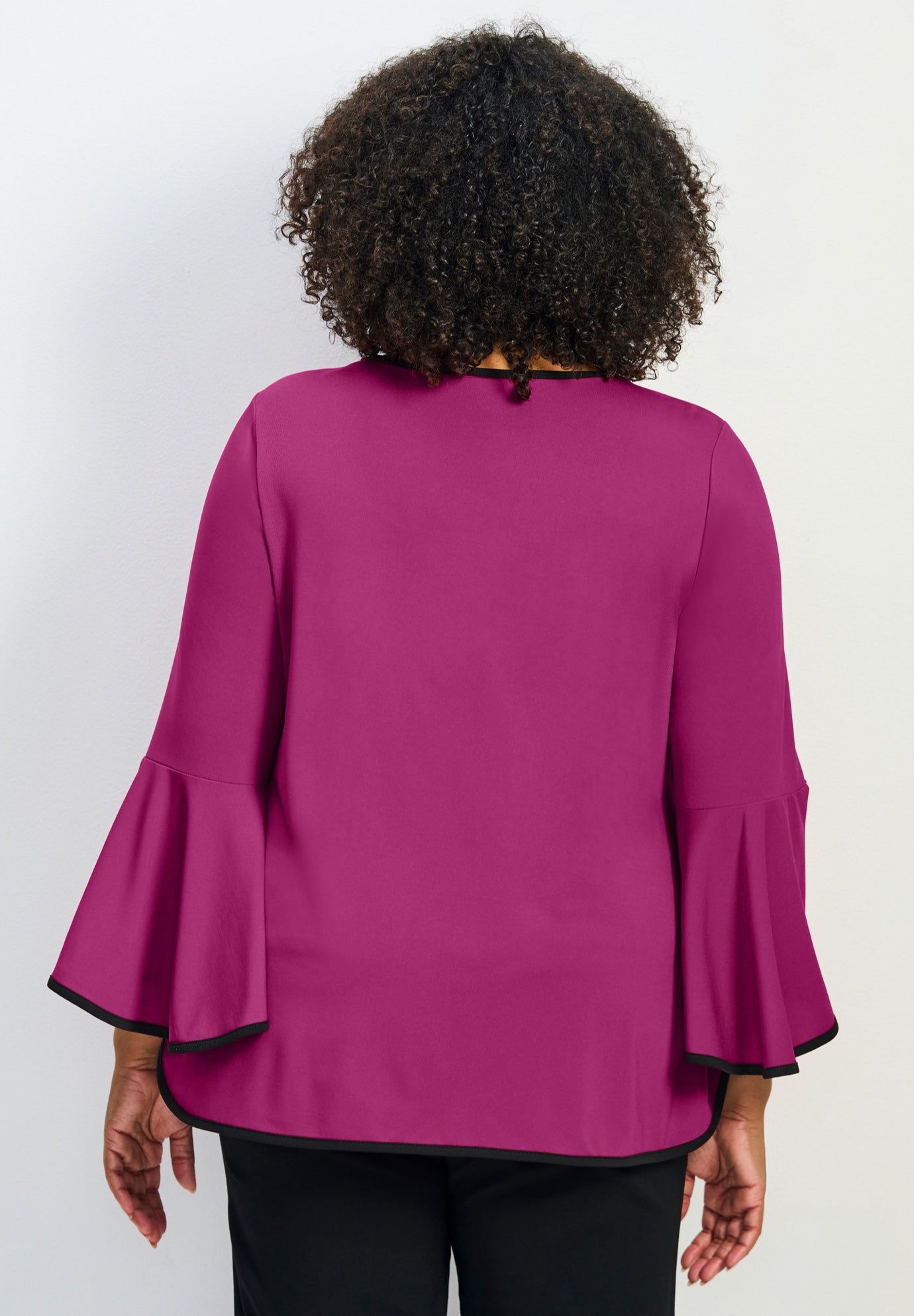 Ivana Contrast Bell Sleeve Top image number 1