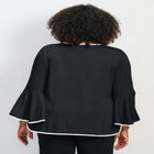 Ivana Contrast Bell Sleeve Top image number null