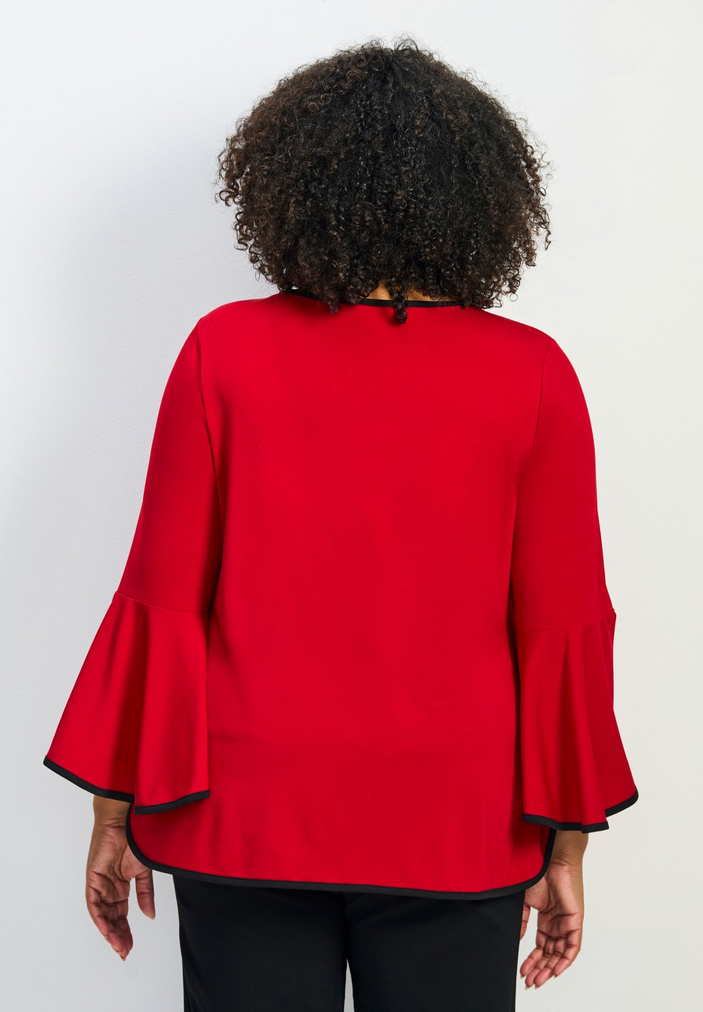 Ivana Contrast Bell Sleeve Top image number 2