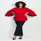 Ivana Contrast Bell Sleeve Top image number null