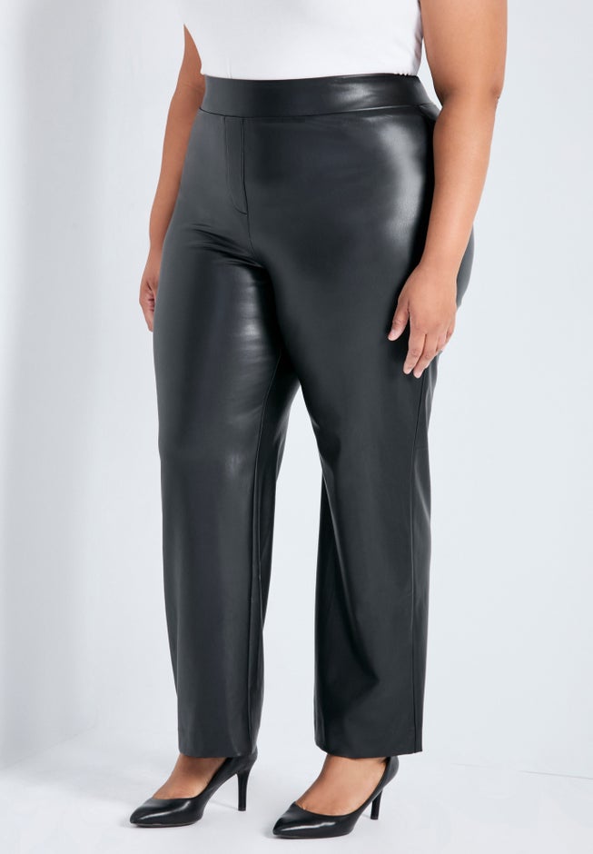 Tessa Vegan Leather Wide Leg Pant image number 0