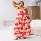 Stretch Knit Surplice Tank Maxi Dress image number null