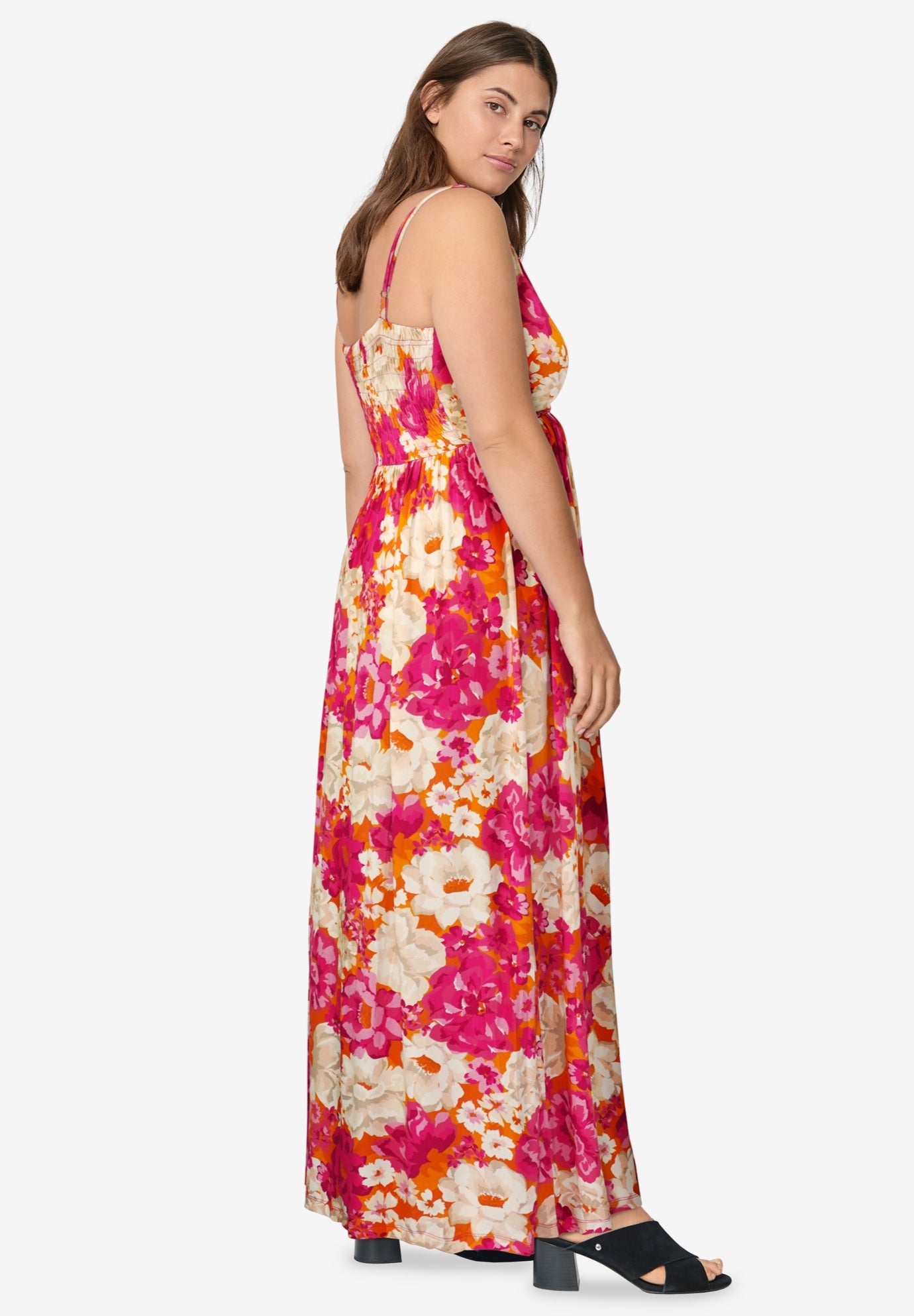 Stretch Knit Surplice Tank Maxi Dress image number 1