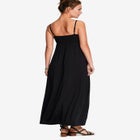 Stretch Knit Surplice Tank Maxi Dress image number null