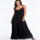 Stretch Knit Surplice Tank Maxi Dress image number null