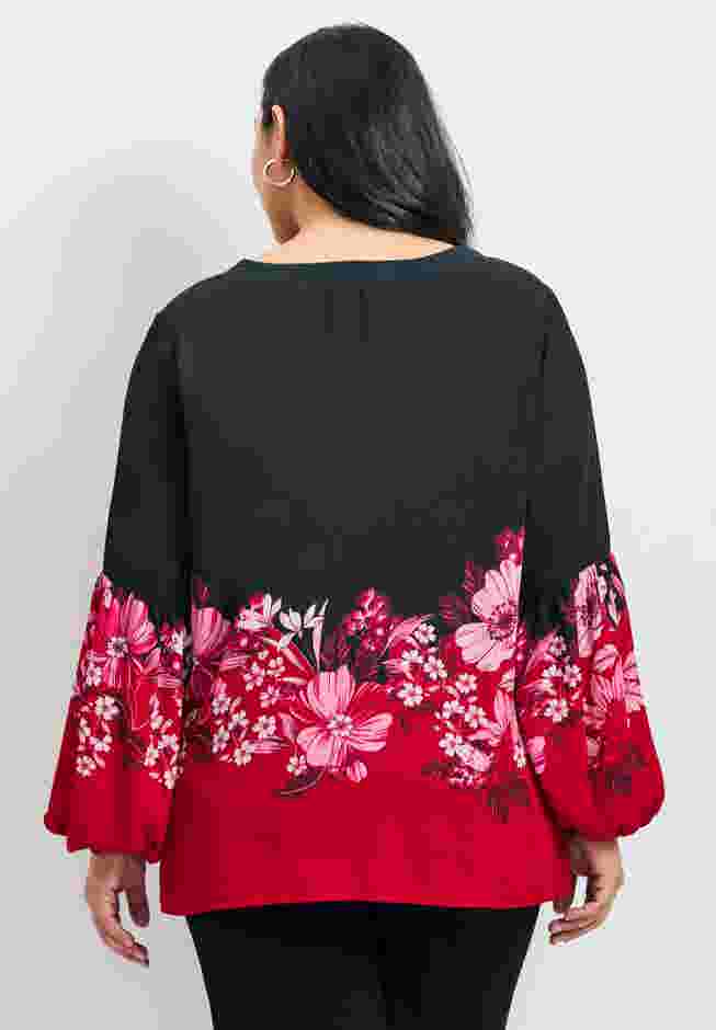 Tamlyn Lace Up Print Top image number 1