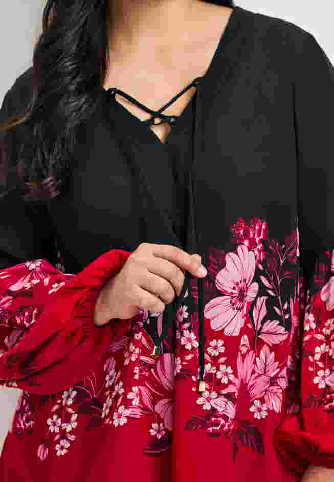 Tamlyn Lace Up Print Top image number 3