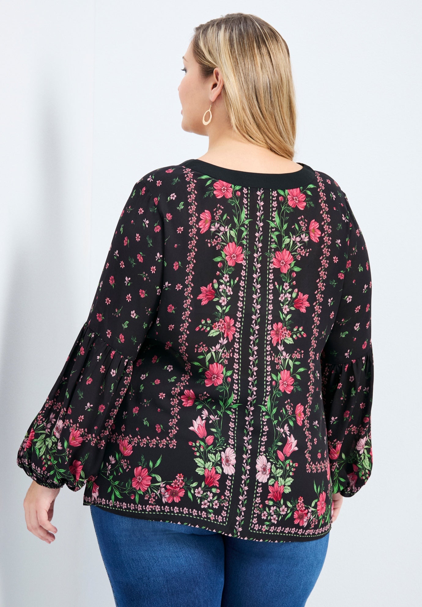 Tamlyn Lace Up Print Top image number 1